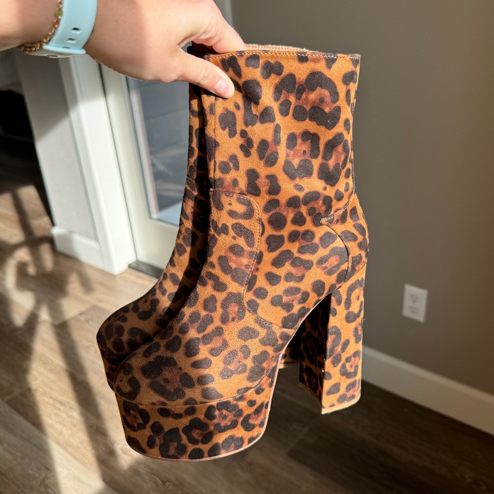 DollsKill Cheetah Platform Boots